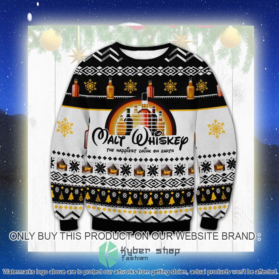 Whisky The Happiest Drink On Earth Ugly Christmas Sweater 4 whisky the happiest drink on earth ugly christmas sweater 4 76340