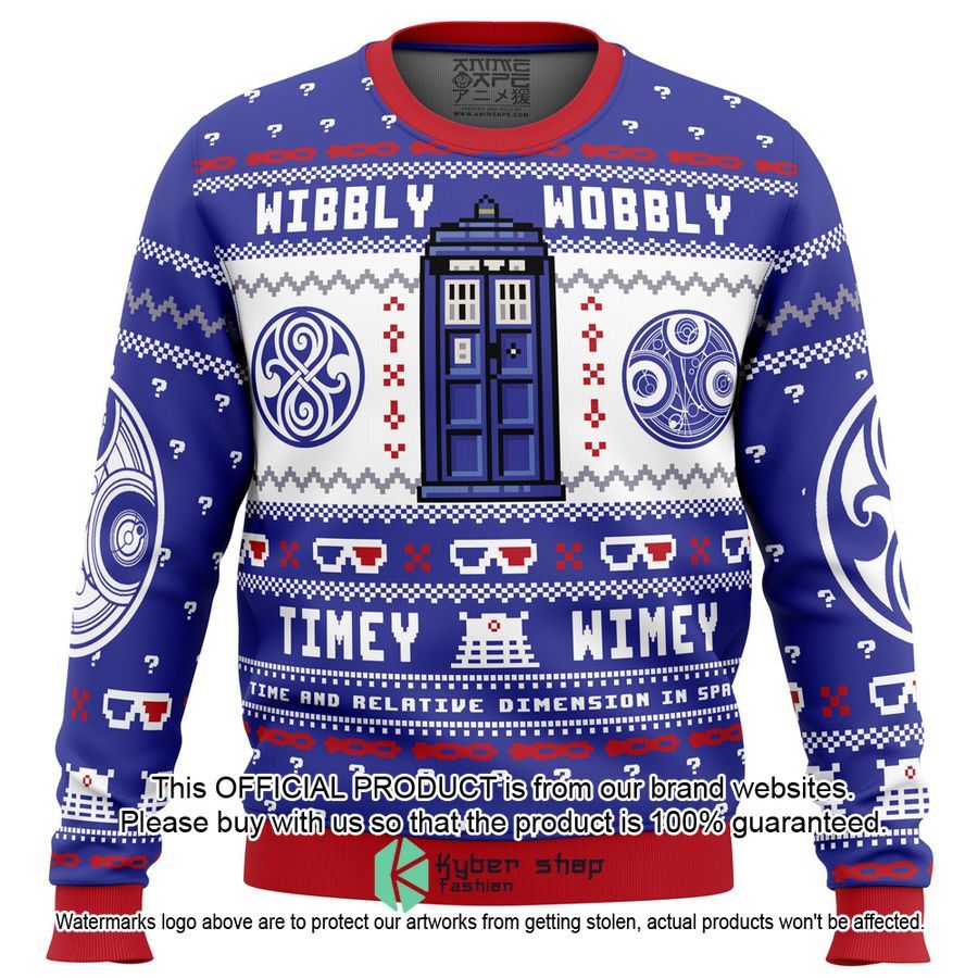 Wibbly Wobbly Doctor Who Christmas Sweater