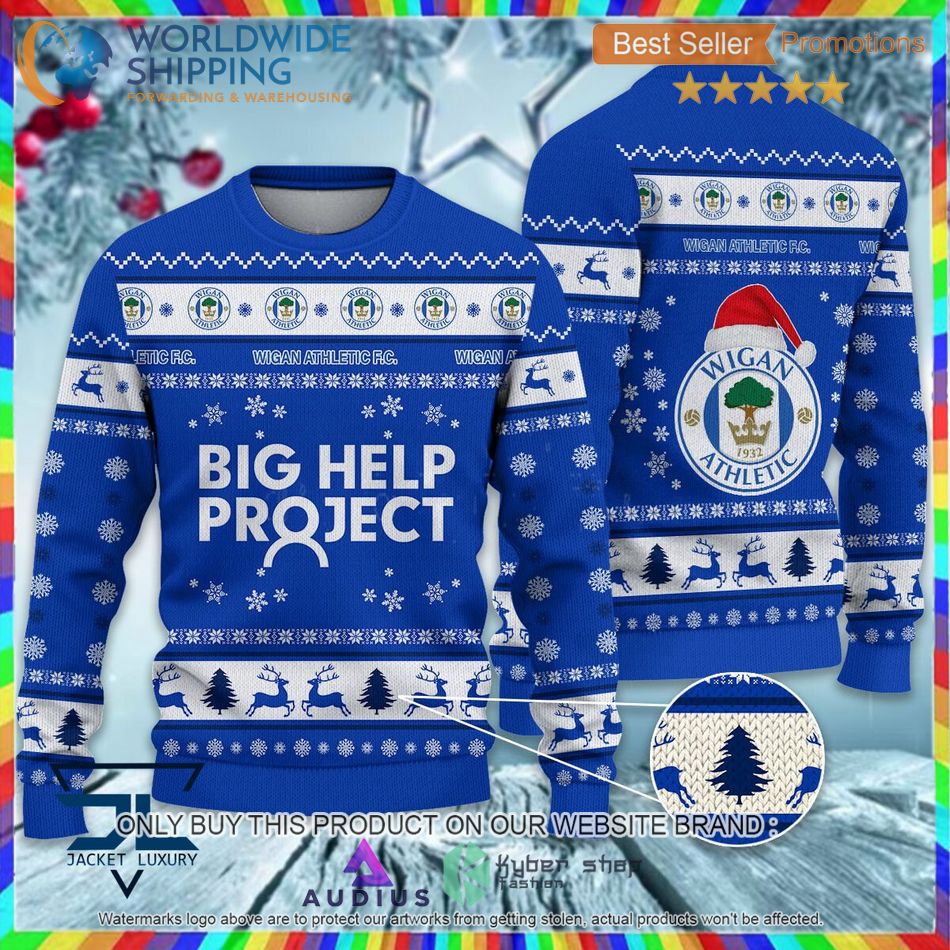 wigan athletic efl ugly christmas sweater 1 39483