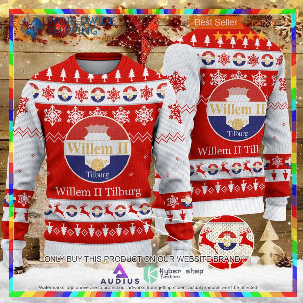 willem ii tilburg ugly christmas sweater 1 40535