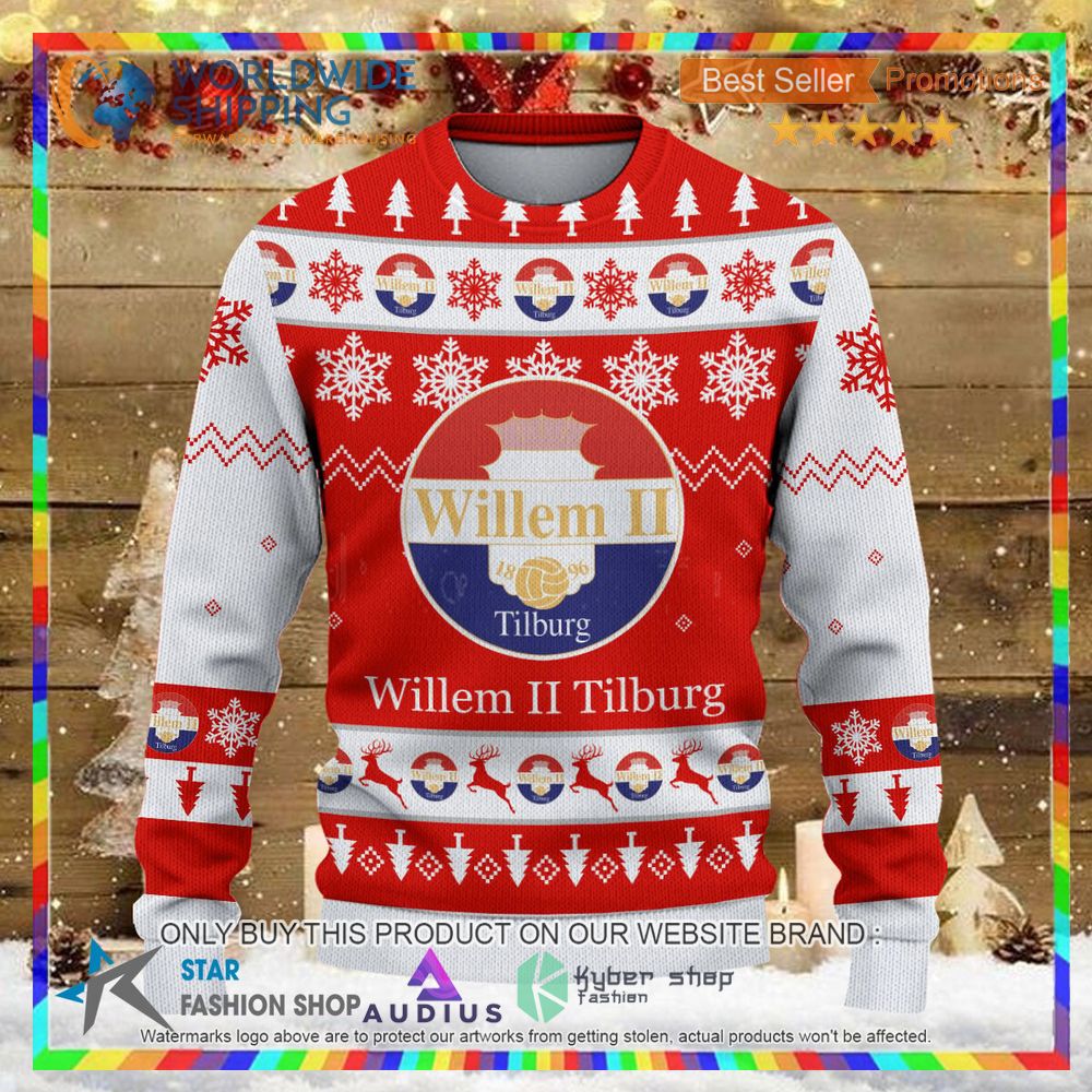 willem ii tilburg ugly christmas sweater 2 84340