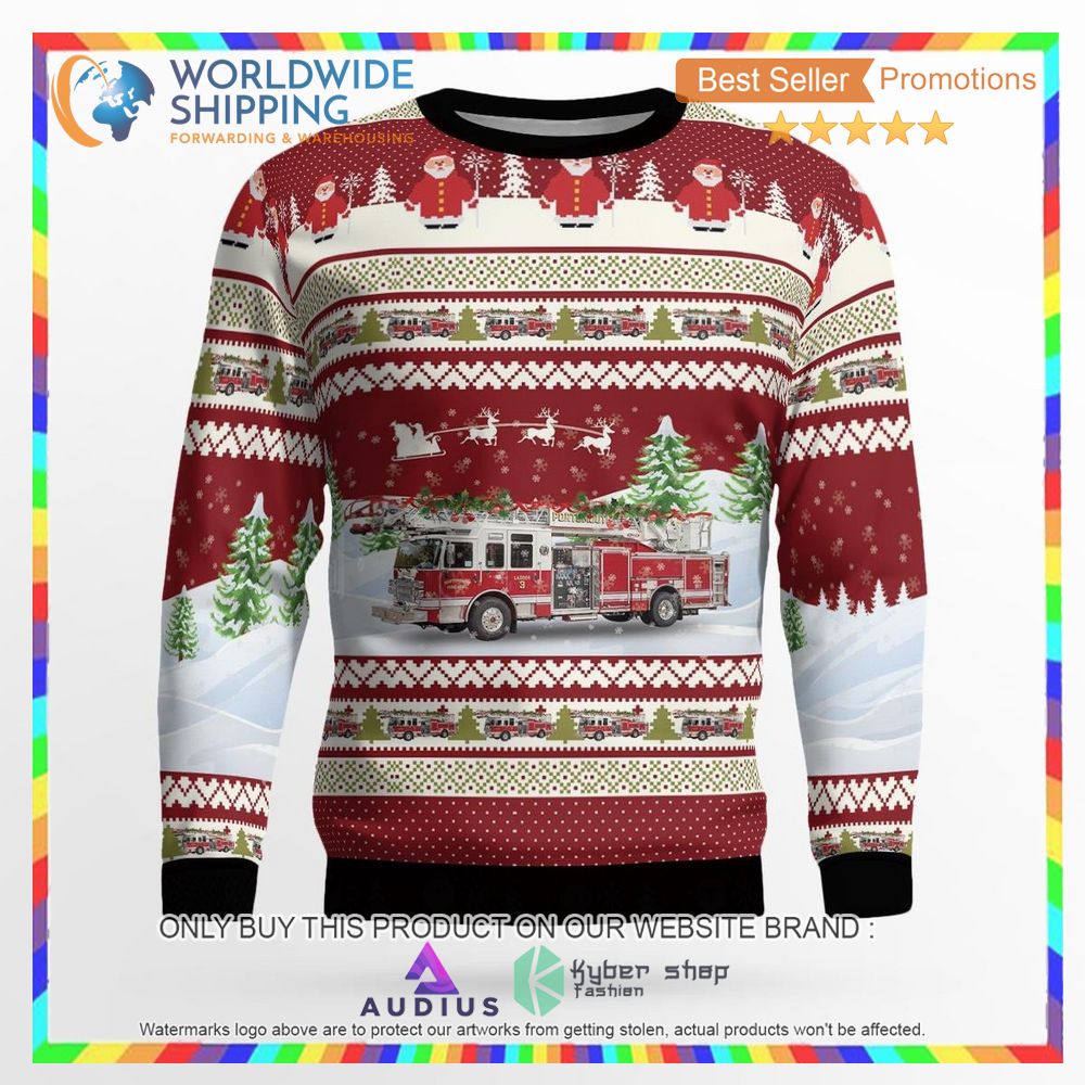 windsor locks connecticut bradley international airport fire department ugly christmas sweater 2 16490