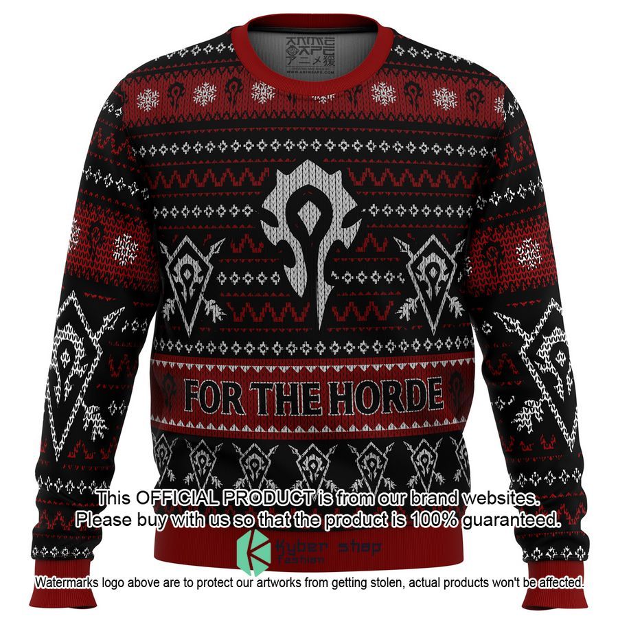 World Of Warcraft For The Horde Sweater Christmas 14
