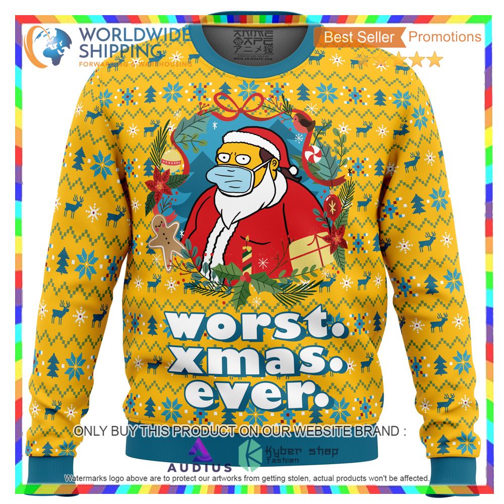 worst christmas ever simpsons ugly christmas sweater 1 13180
