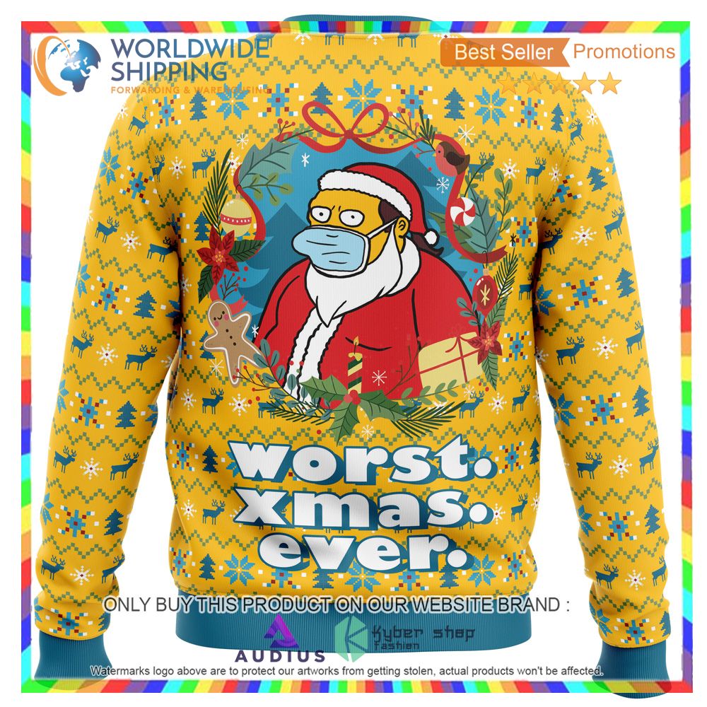 Worst Christmas Ever Simpsons Ugly Christmas Sweater 3 worst christmas ever simpsons ugly christmas sweater 3 64151