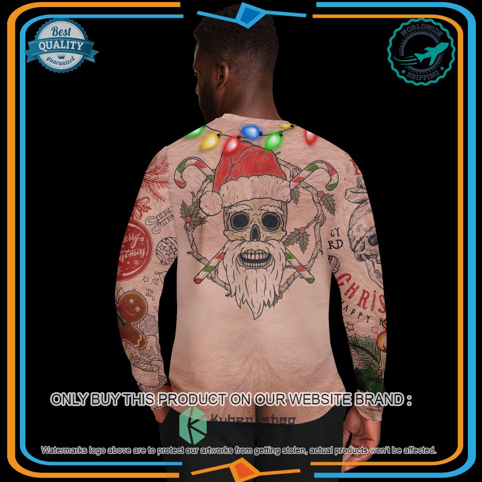 Xmas Life Tatoo Topless man Ugly Christmas Sweater 3 Xmas Life Tatoo Topless man Ugly Christmas Sweater word3