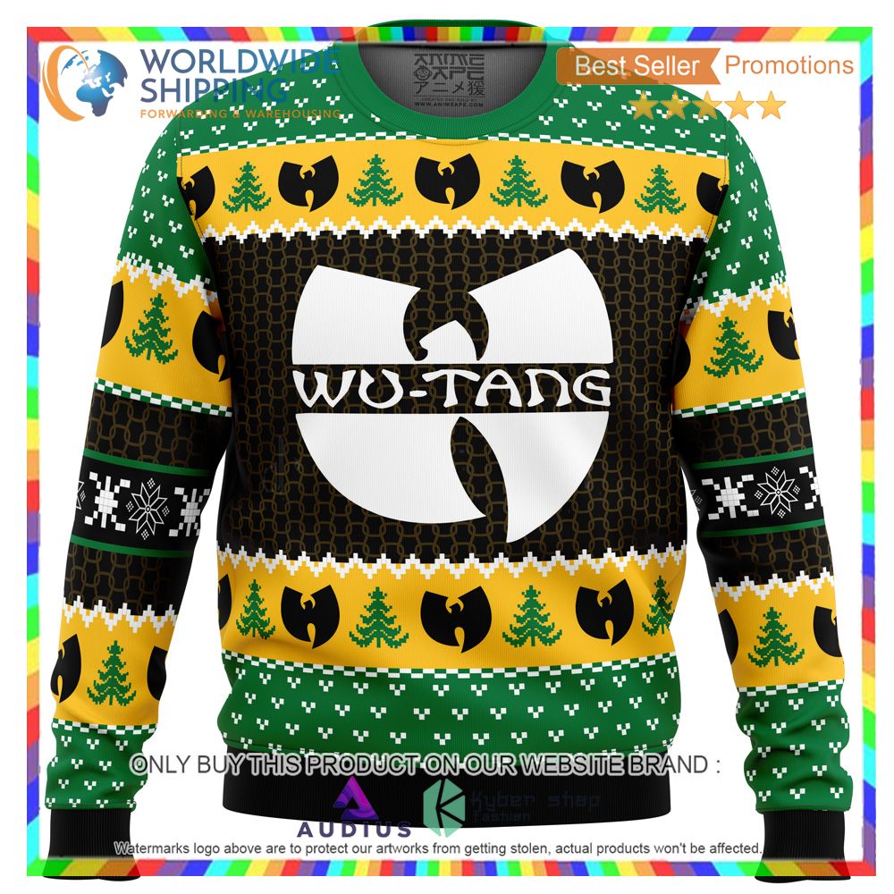 yah its christmas time yo wu tang clan ugly christmas sweater 2 86020