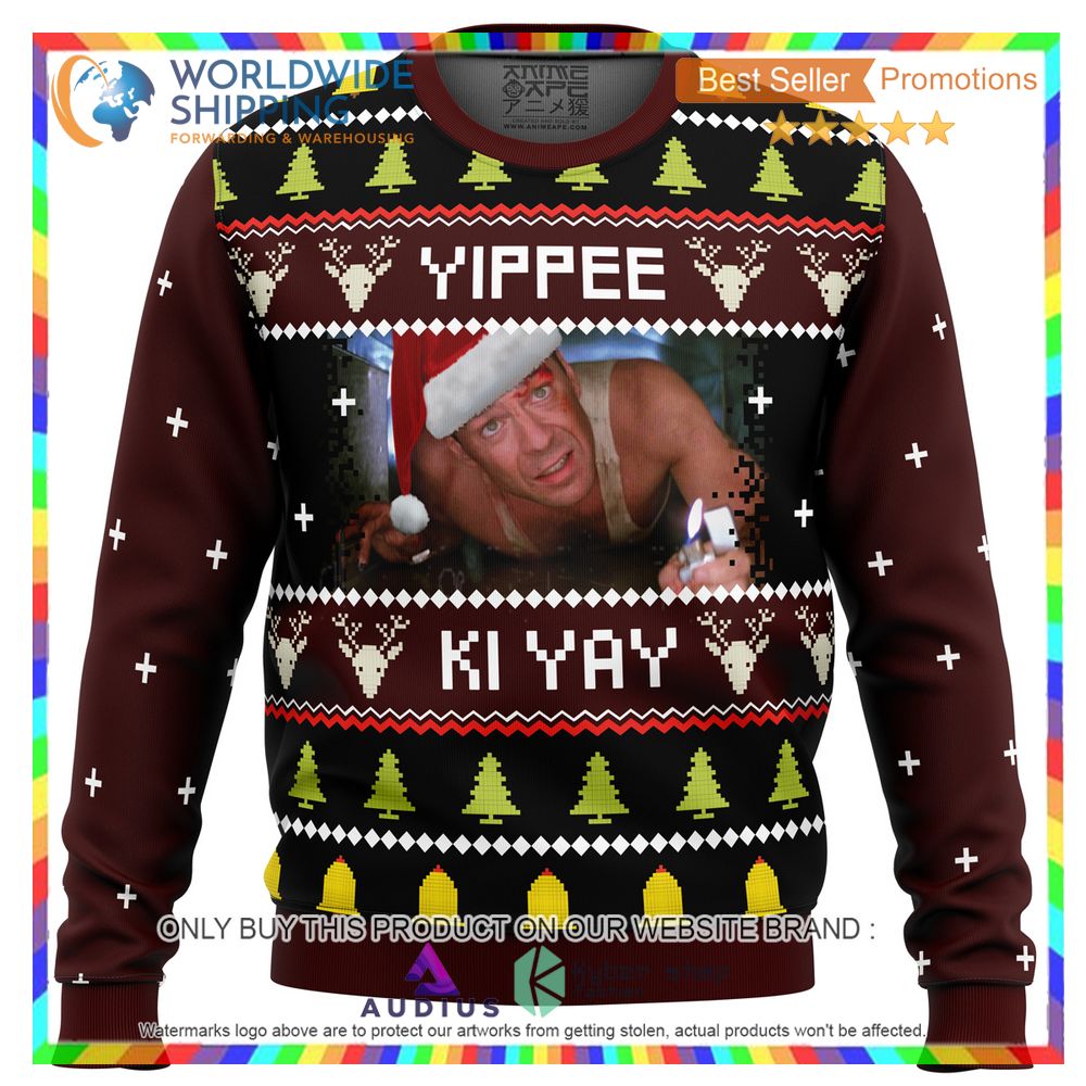 yippee ki yay ugly christmas sweater 1 55221