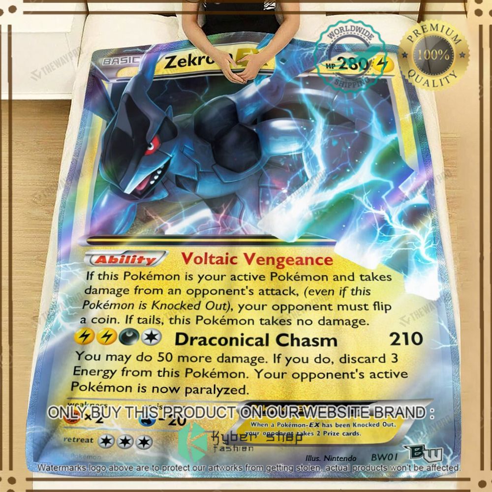 zekrom ex custom pokemon custom pokemon soft blanket 2 91553