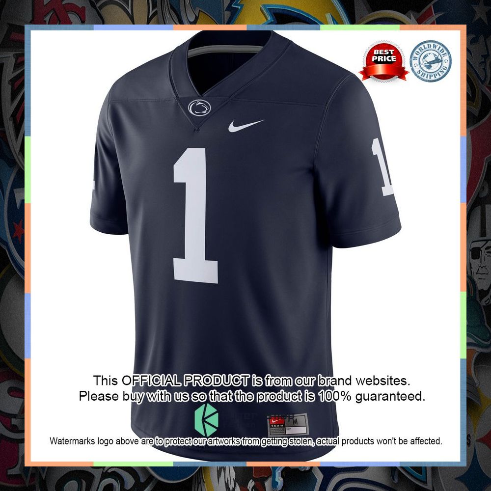 #1 Penn State Nittany Lions Team Navy Football Jersey 6 #1 Penn State Nittany Lions Team Navy Football Jersey word2