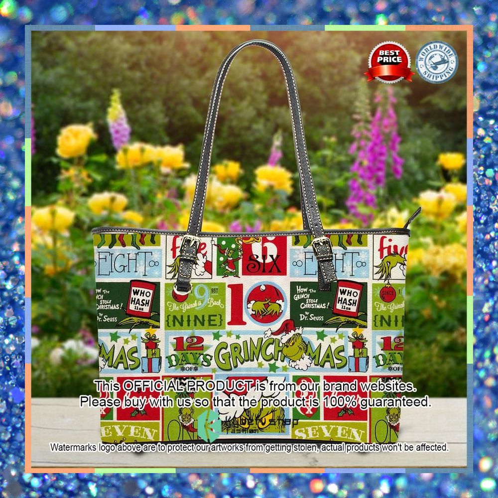 12 Days of Grinchmas Leather Bag 3 12 Days of Grinchmas Leather Bag word3