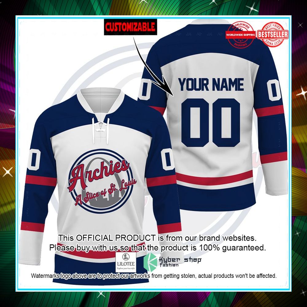 Archies A Slice of St Louis Custom Hockey Jersey 3 Archies A Slice of St Louis Custom Hockey Jersey word3