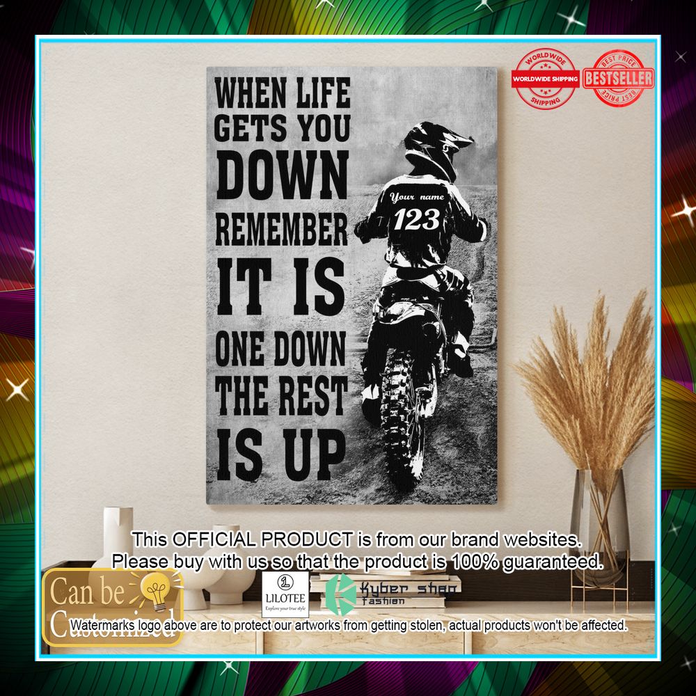 Personalized When Life Gets You Down Remember Its Only One Down And The Rest Is Up Motorbike Canvas 3 Personalized When Life Gets You Down Remember Its Only One Down And The Rest Is Up Motorbike Canvas word1
