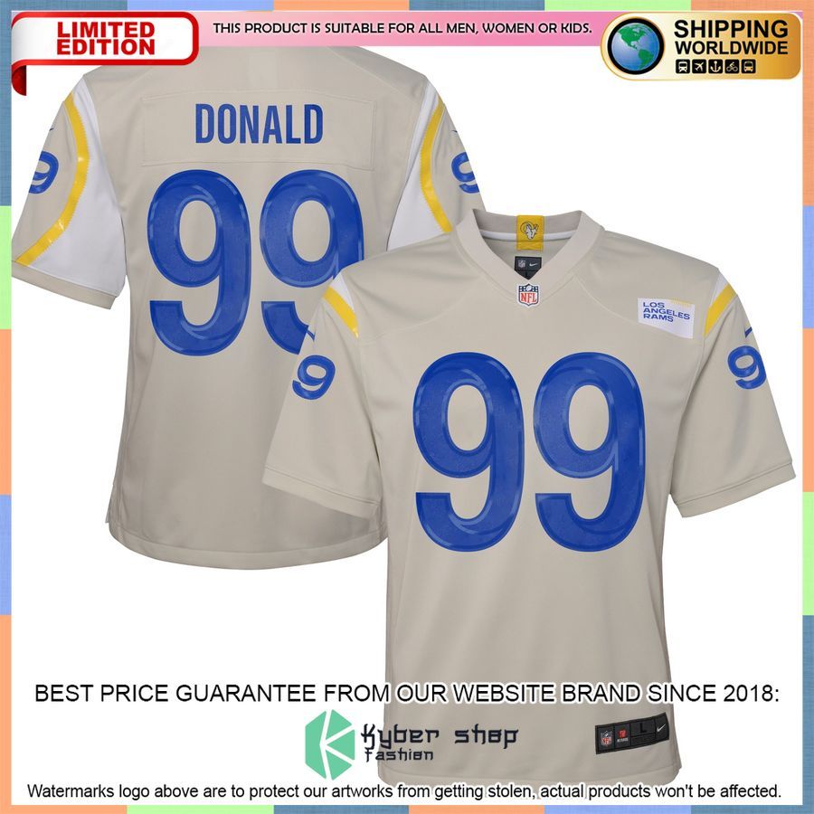 Aaron Donald Los Angeles Rams Youth Bone Football Jersey