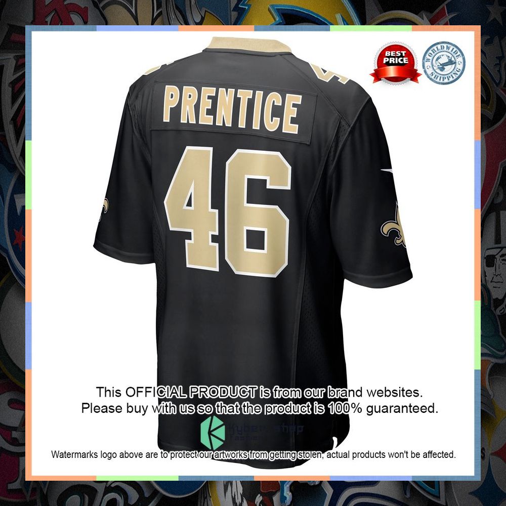Adam Prentice New Orleans Saints Black Football Jersey 7 Adam Prentice New Orleans Saints Black Football Jersey word3