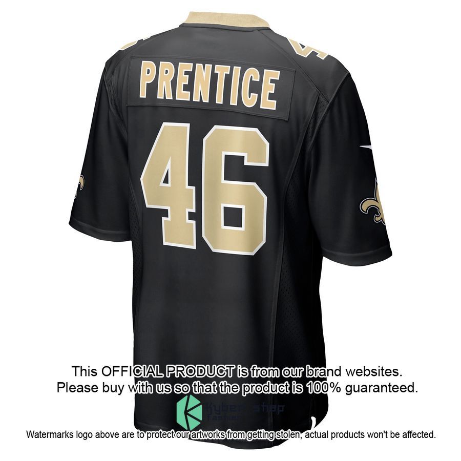 Adam Prentice New Orleans Saints Black Football Jersey 3 Adam Prentice New Orleans Saints Black Football Jersey word3