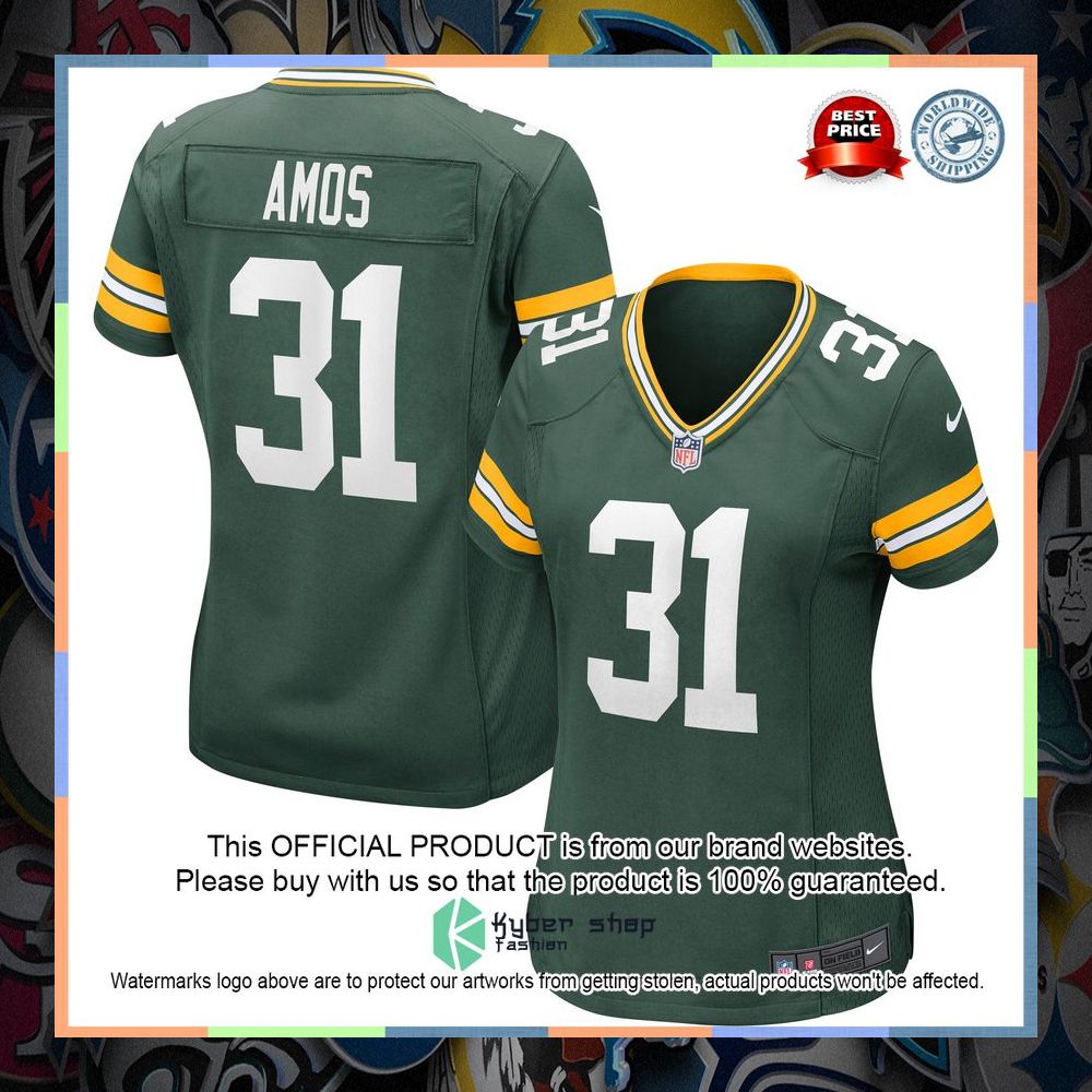 Adrian Amos Green Bay Packers Women's Green Football Jersey 8 Adrian Amos Green Bay Packers Women's Green Football Jersey word2