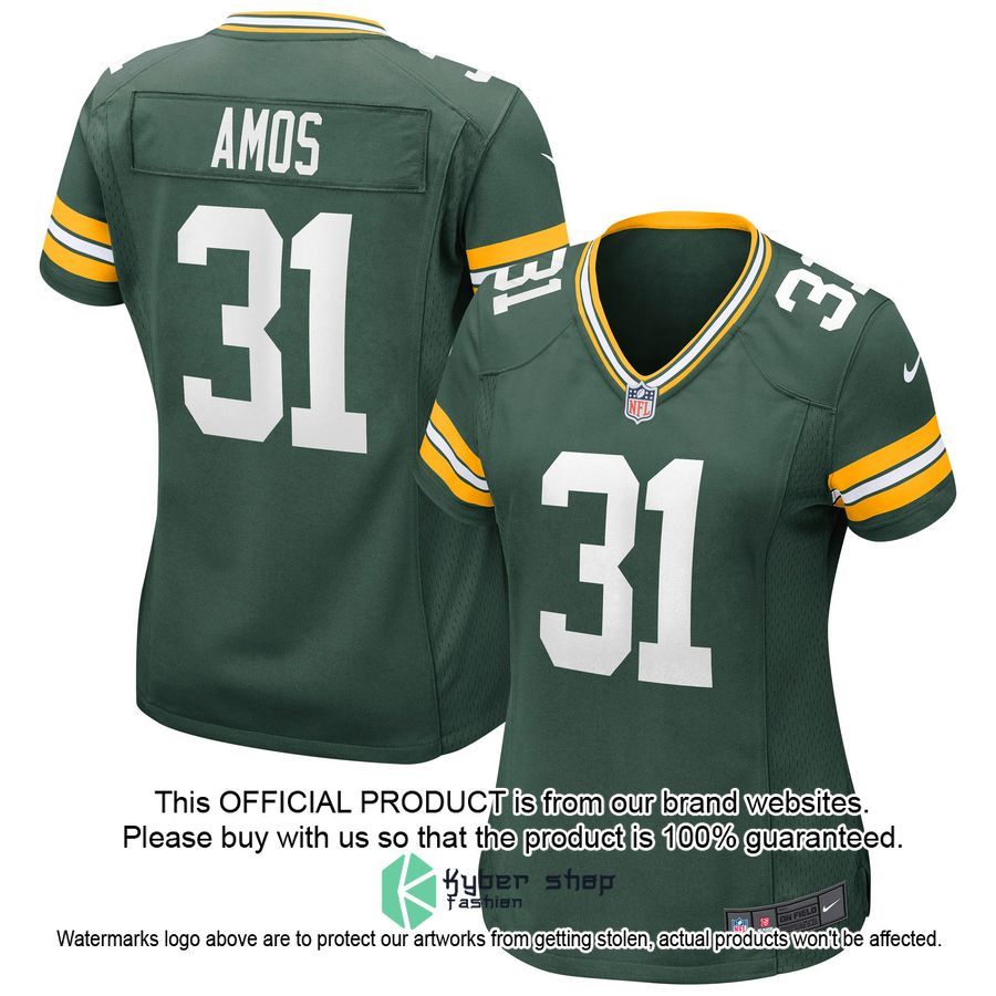 Adrian Amos Green Bay Packers Women's Green Football Jersey 4 Adrian Amos Green Bay Packers Women's Green Football Jersey word2