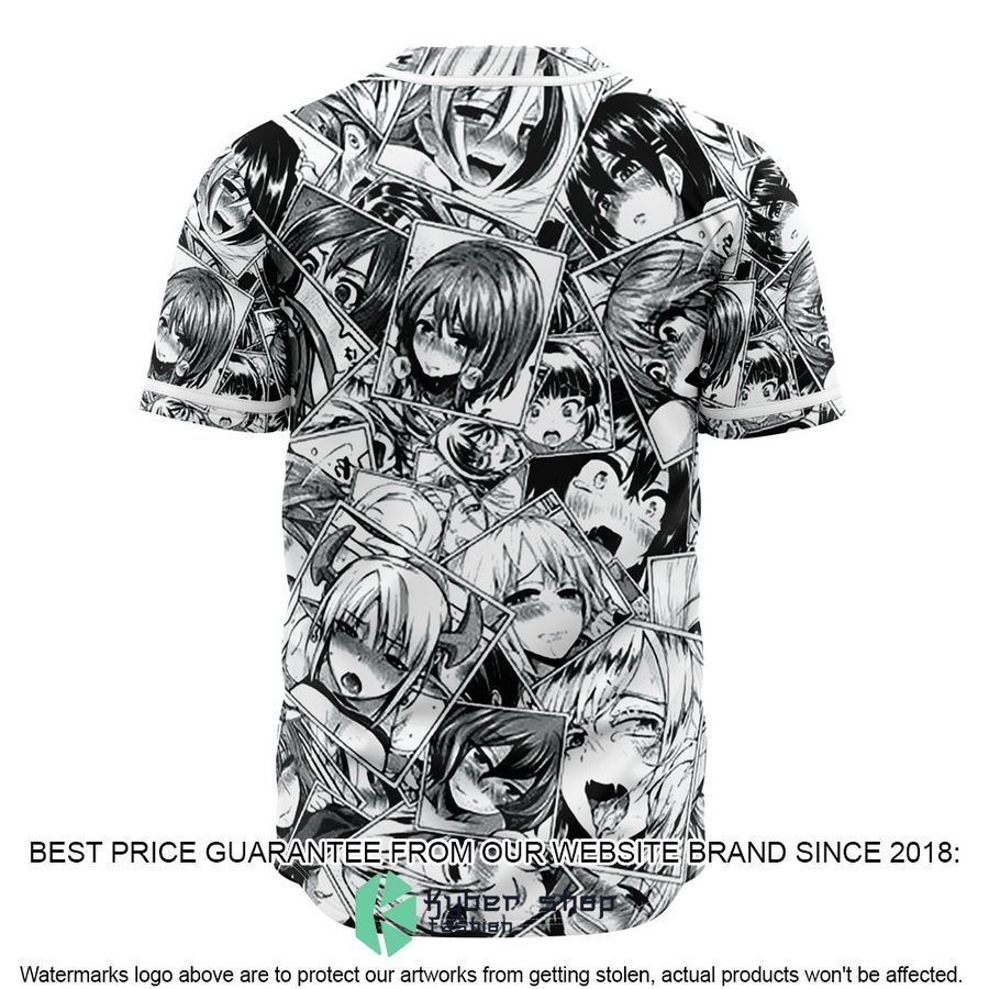 Ahegao Anime Collage Baseball Jersey 3 Ahegao Anime Collage Baseball Jersey word2