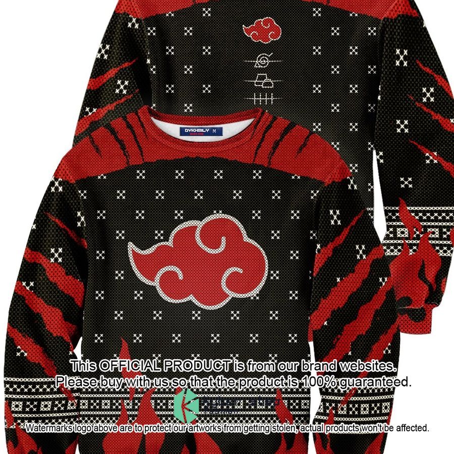 Akatsuki Pride black Christmas Sweater word2