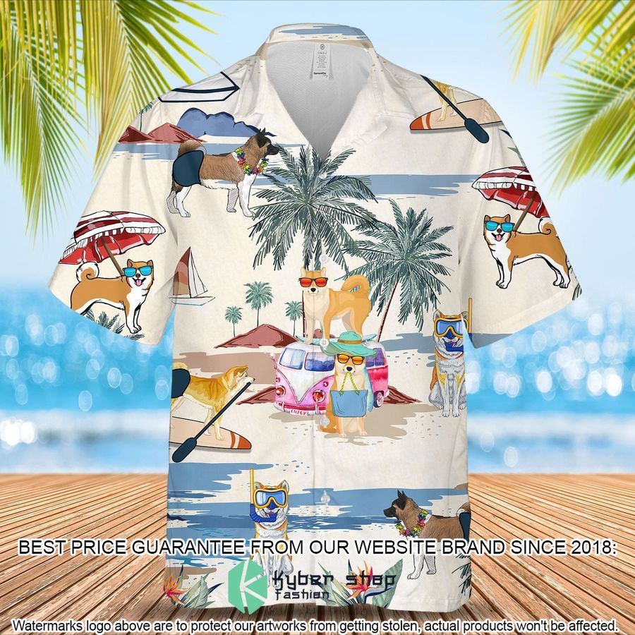 Akita Summer Beach Hawaiian Shirt