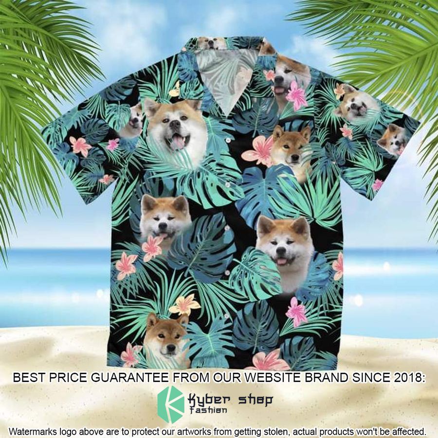 Akita Summer Leaves Hawaiian Shirt