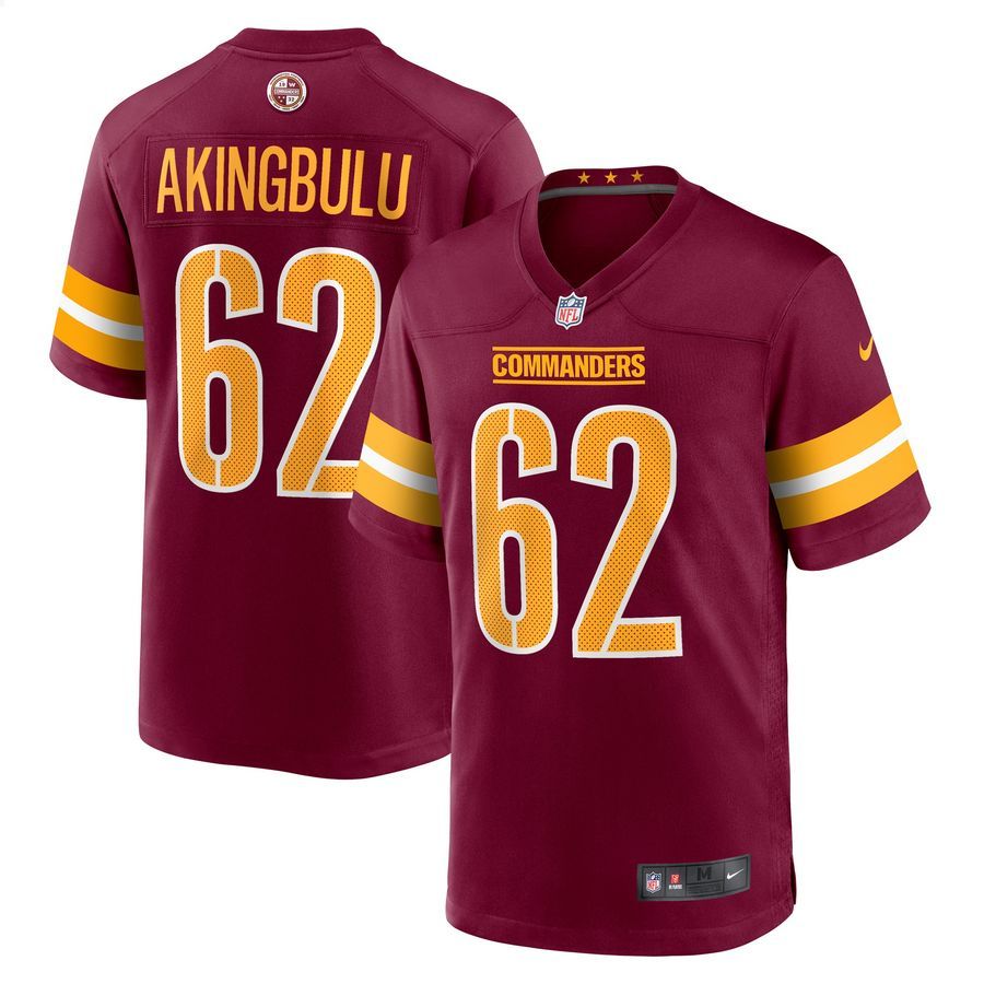 Alex Akingbulu Washington Commanders Burgundy Football Jersey