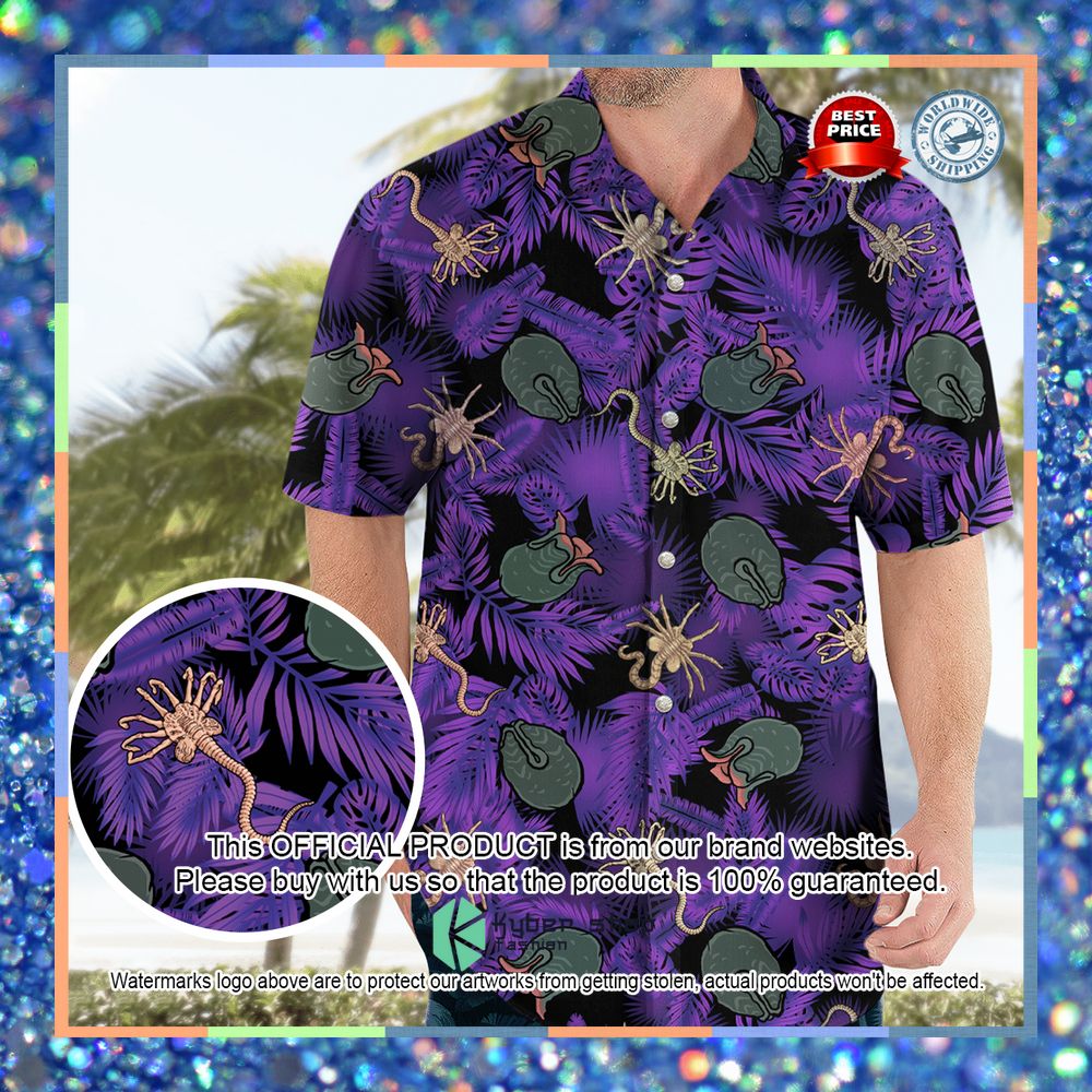 Alien Facehugger Ovomorph Hawaiian Shirt 4 Alien Facehugger Ovomorph Hawaiian Shirt word2