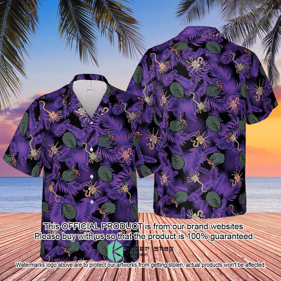 Alien Facehugger Ovomorph Hawaiian Shirt 3 Alien Facehugger Ovomorph Hawaiian Shirt word2
