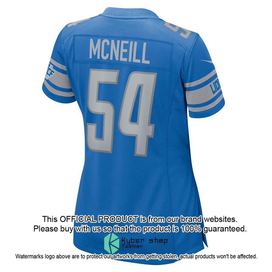 Alim McNeill Detroit Lions Women's Blue Football Jersey 3 Alim McNeill Detroit Lions Women's Blue Football Jersey word1