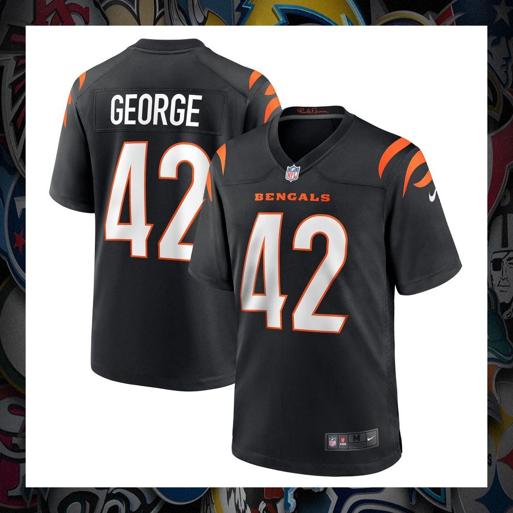 Allan George Cincinnati Bengals Black Football Jersey 5 Allan George Cincinnati Bengals Black Football Jersey word1