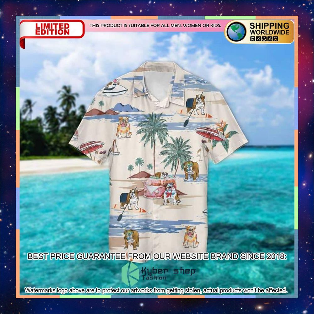 American Bulldog Summer Beach Hawaiian Shirt 4 American Bulldog Summer Beach Hawaiian Shirt word3