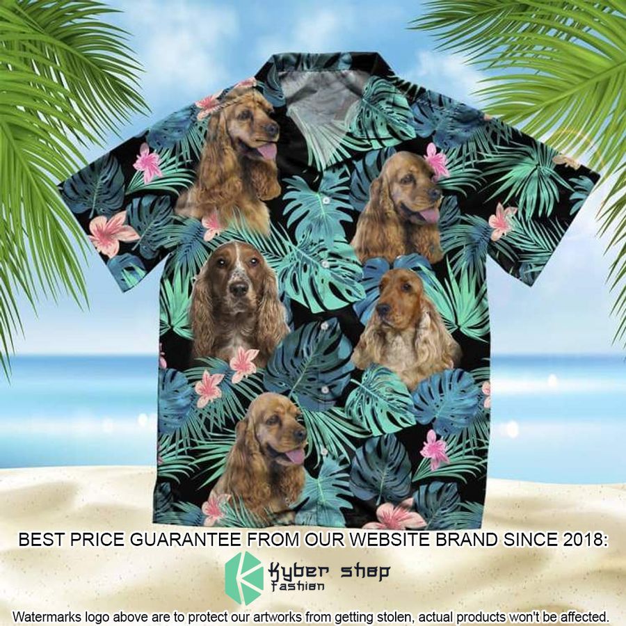 American Cocker Spaniel Summer Leaves Hawaiian Shirt