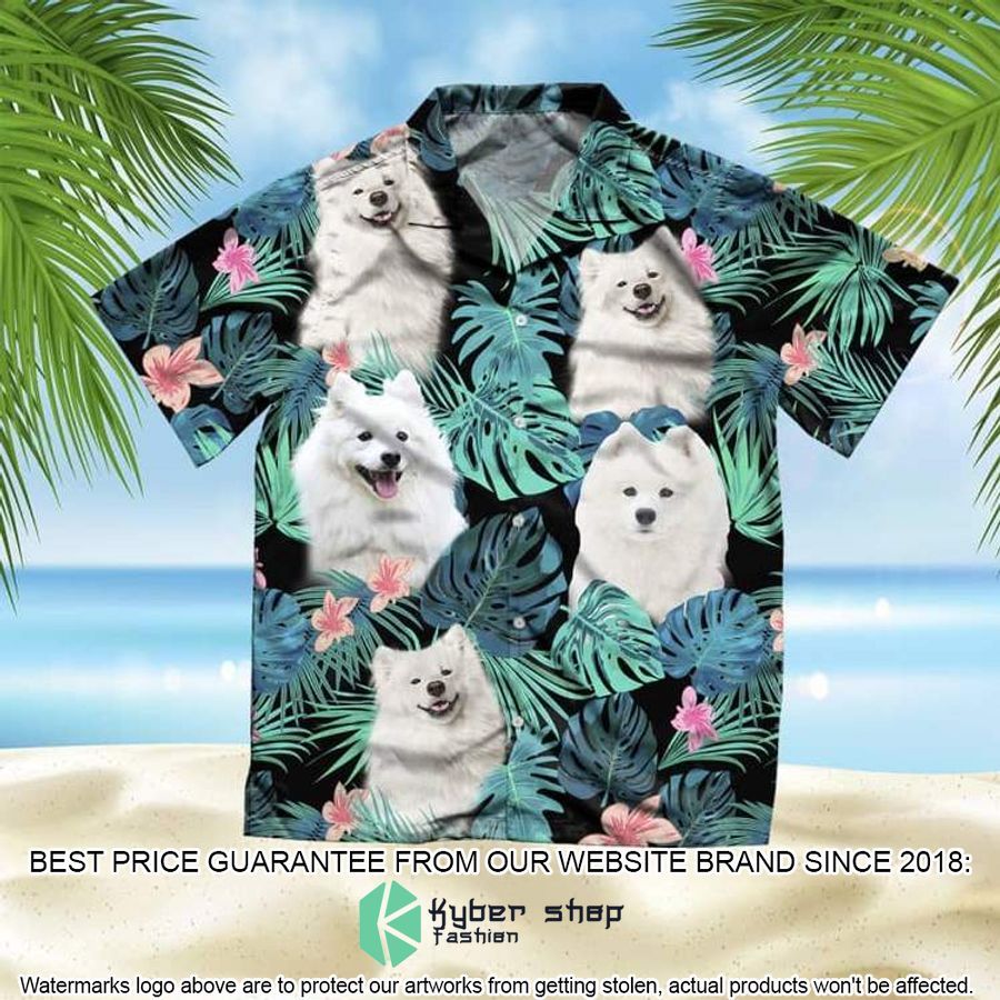 American Eskimo Summer Leaves Hawaiian Shirt