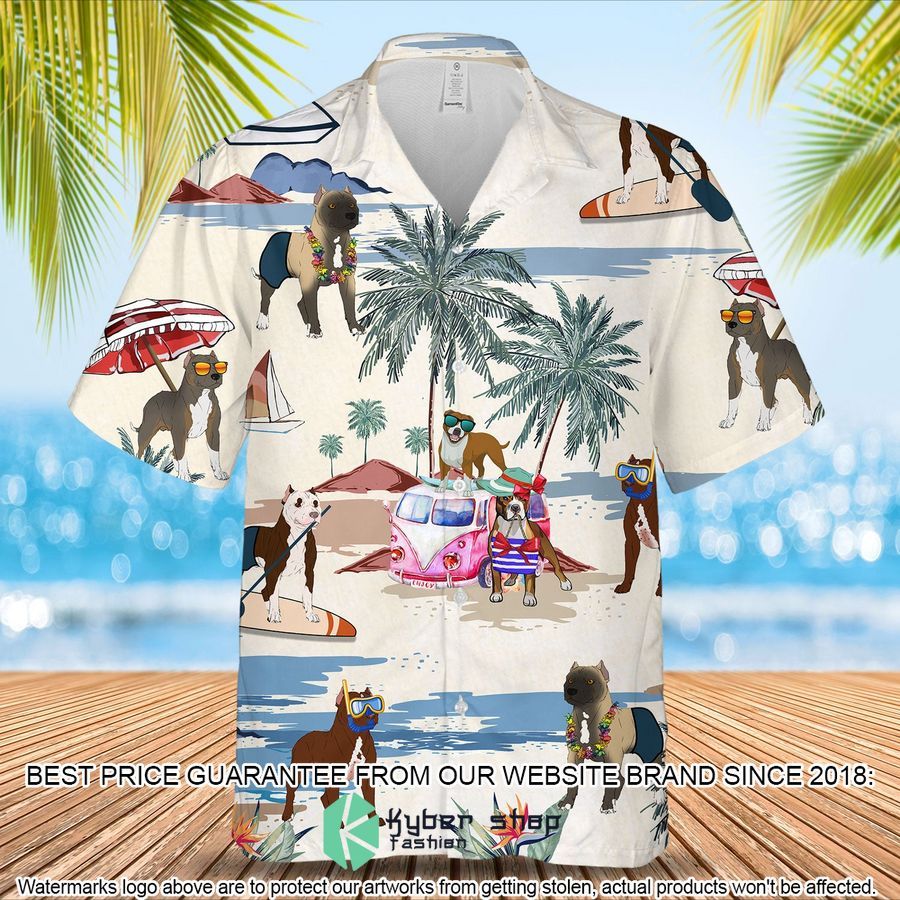 American Pit Bull Terrier Summer Beach Hawaiian Shirt