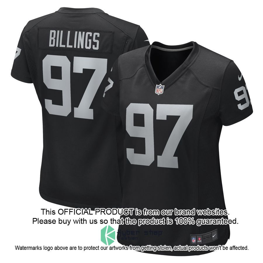 Andrew Billings Las Vegas Raiders Women's Black Football Jersey