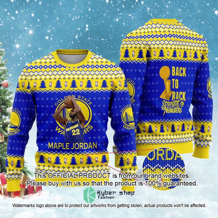 Andrew Wiggins Golden States Warriors NBA Back To Back Christmas Sweater