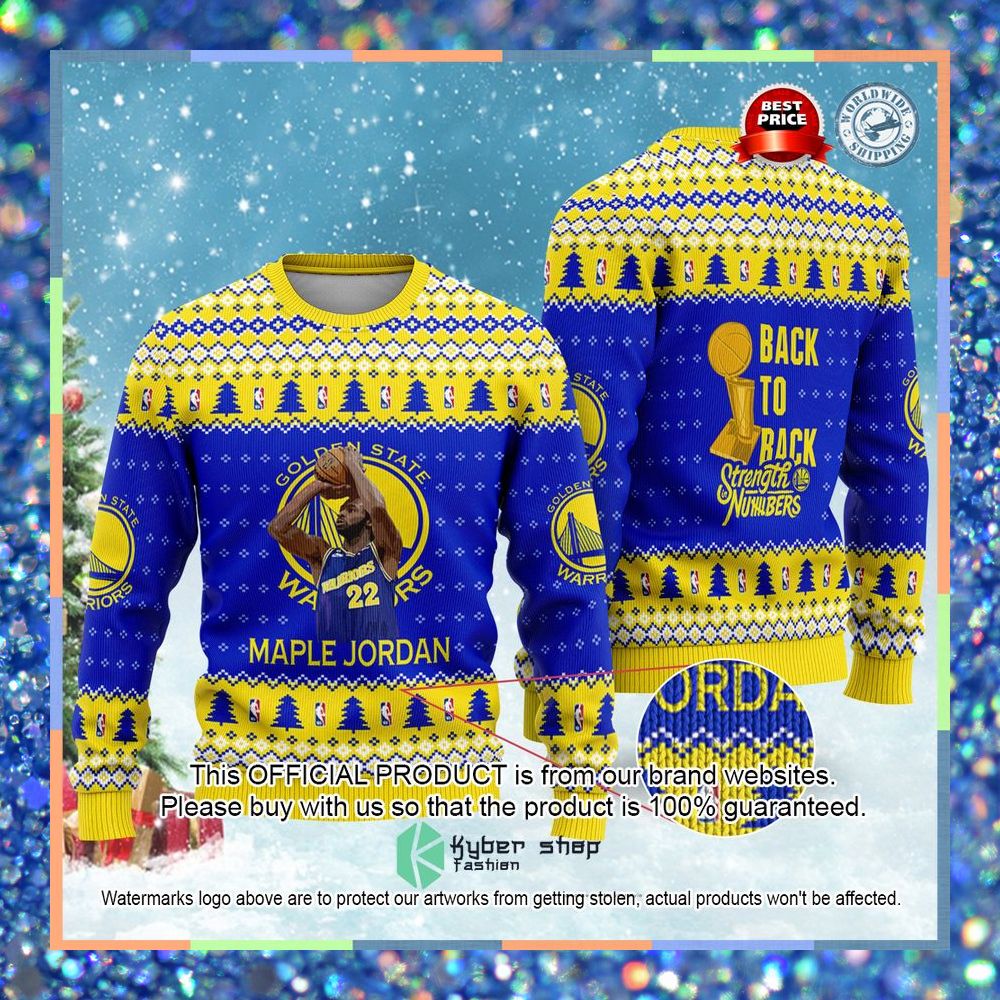 Andrew Wiggins Golden States Warriors NBA Back To Back Christmas Sweater 3 Andrew Wiggins Golden States Warriors NBA Back To Back Christmas Sweater word1