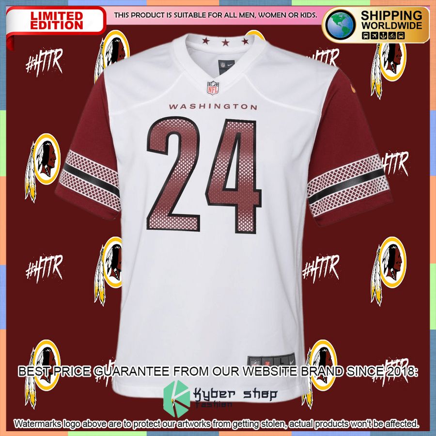 Antonio Gibson Washington Commanders Youth White Football Jersey 5 Antonio Gibson Washington Commanders Youth White Football Jersey word1