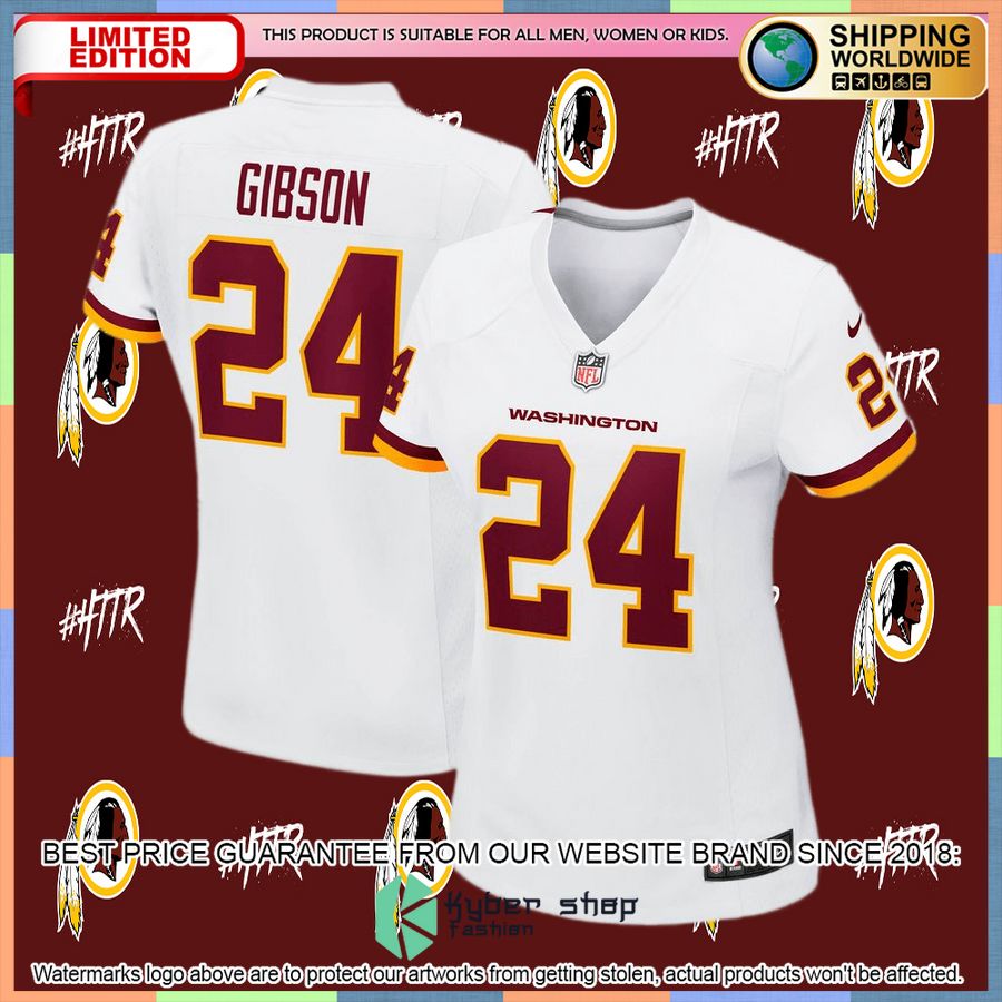 Antonio Gibson Washington Football Team Women's White Football Jersey 4 Antonio Gibson Washington Football Team Women's White Football Jersey word1