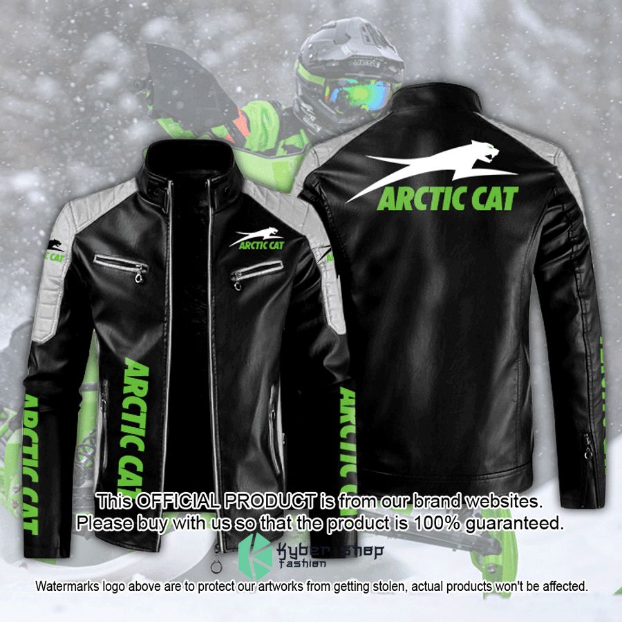 Arctic Cat Motor Block Leather Jacket word1