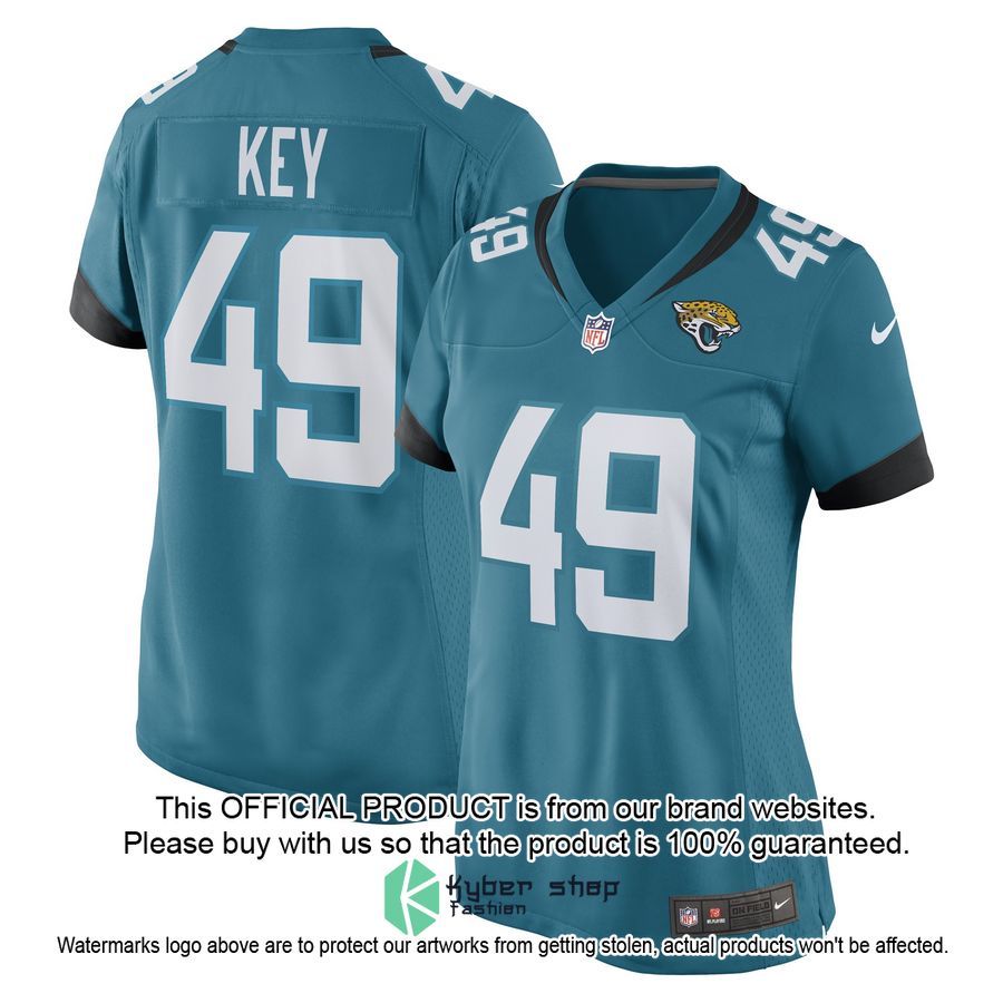 Arden Key Jacksonville Jaguars Women's Teal Football Jersey