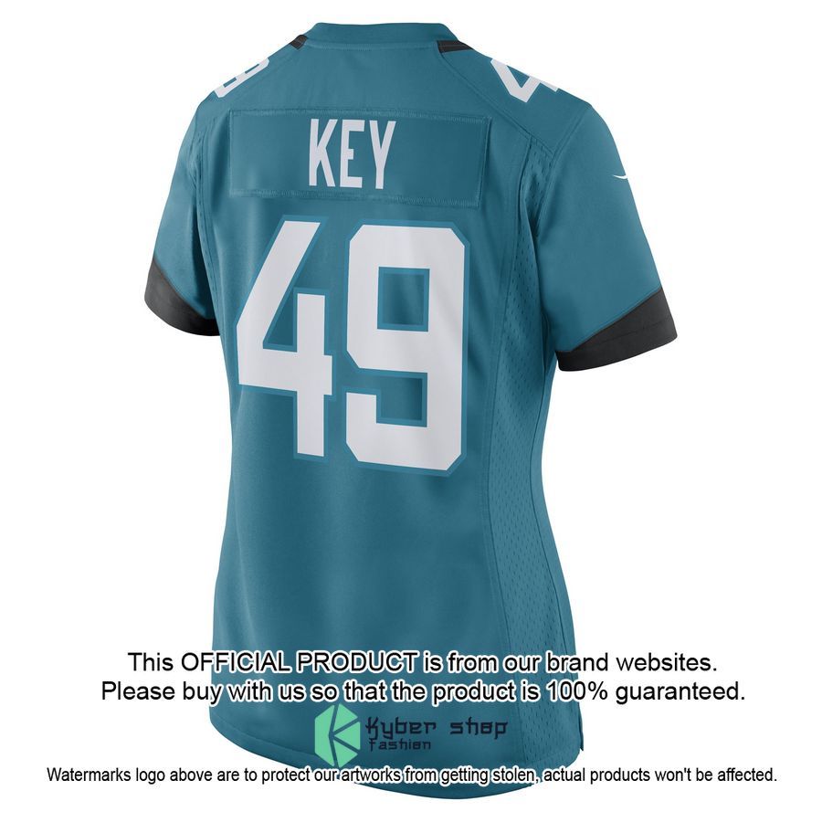 Arden Key Jacksonville Jaguars Women's Teal Football Jersey 3 Arden Key Jacksonville Jaguars Women's Teal Football Jersey word1