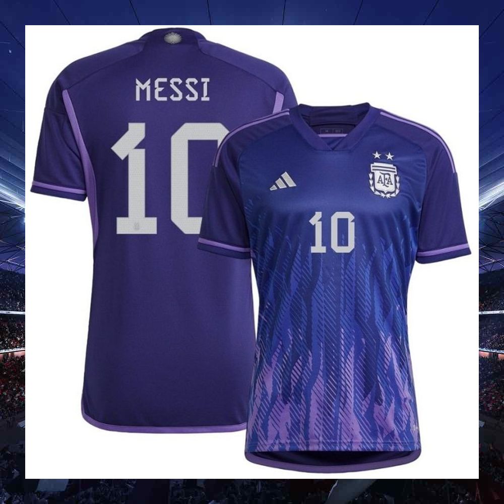Argentina Away Messi 10 World Cup 2022 Jersey word3