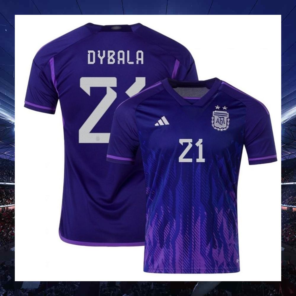 Argentina Dybala 21 World Cup 2022 Jersey
