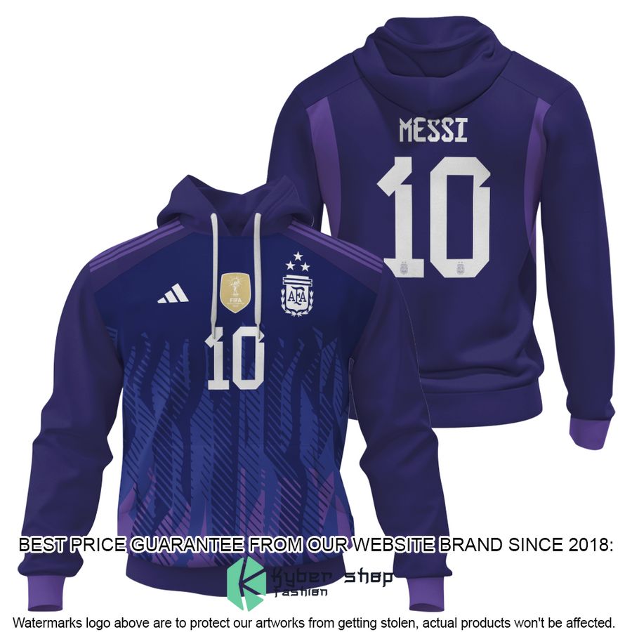 Argentina Messi 10 3 Stars 3D Hoodie, Shirt