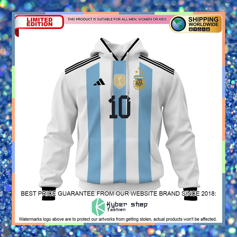 Argentina Messi 10 3 Stars Football Team 3D Hoodie, Shirt 10 Argentina Messi 10 3 Stars Football Team 3D Hoodie, Shirt word1