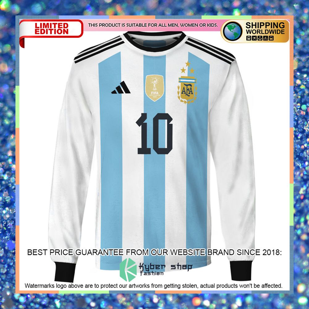 Argentina Messi 10 3 Stars Football Team 3D Hoodie, Shirt 13 Argentina Messi 10 3 Stars Football Team 3D Hoodie, Shirt word1