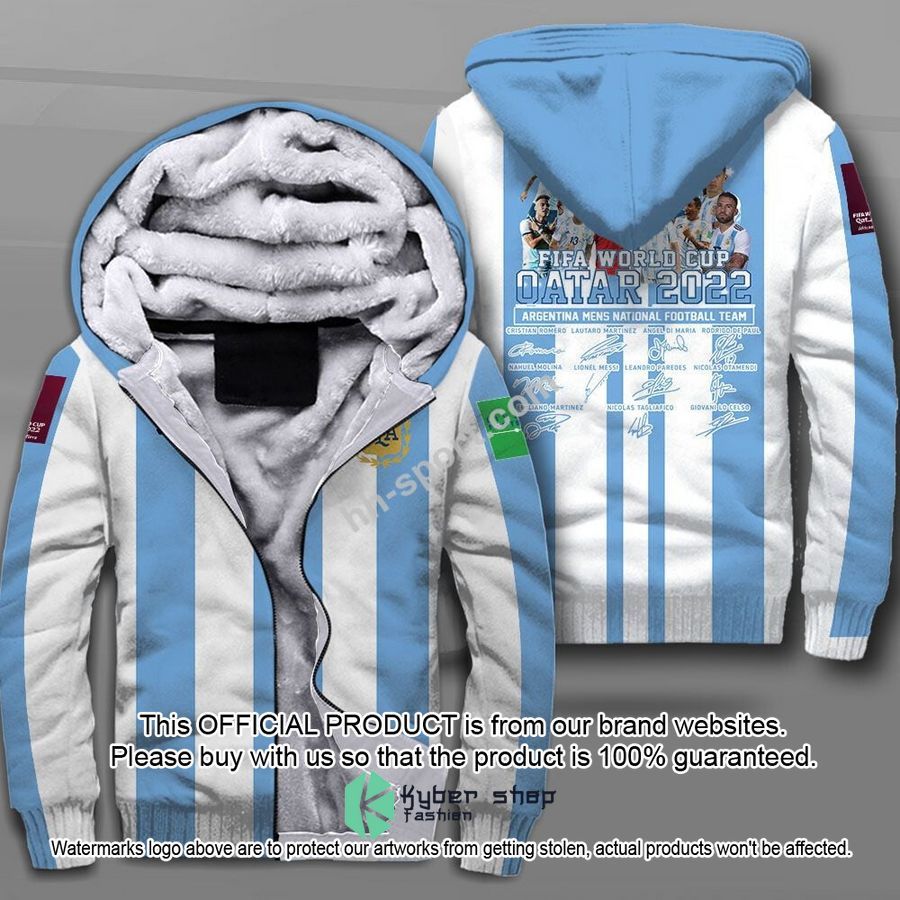 Argentina National Football Team Fleece Hoodie word2