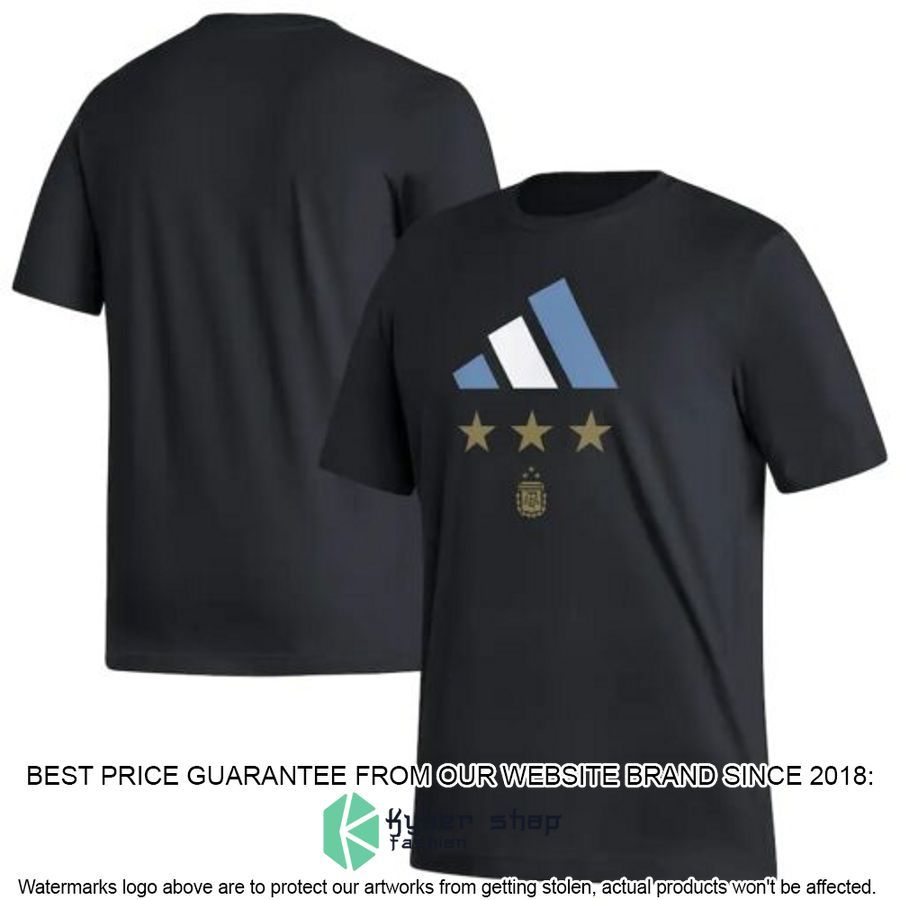 Argentina National Team 2022 Winners Black 3D Shirt